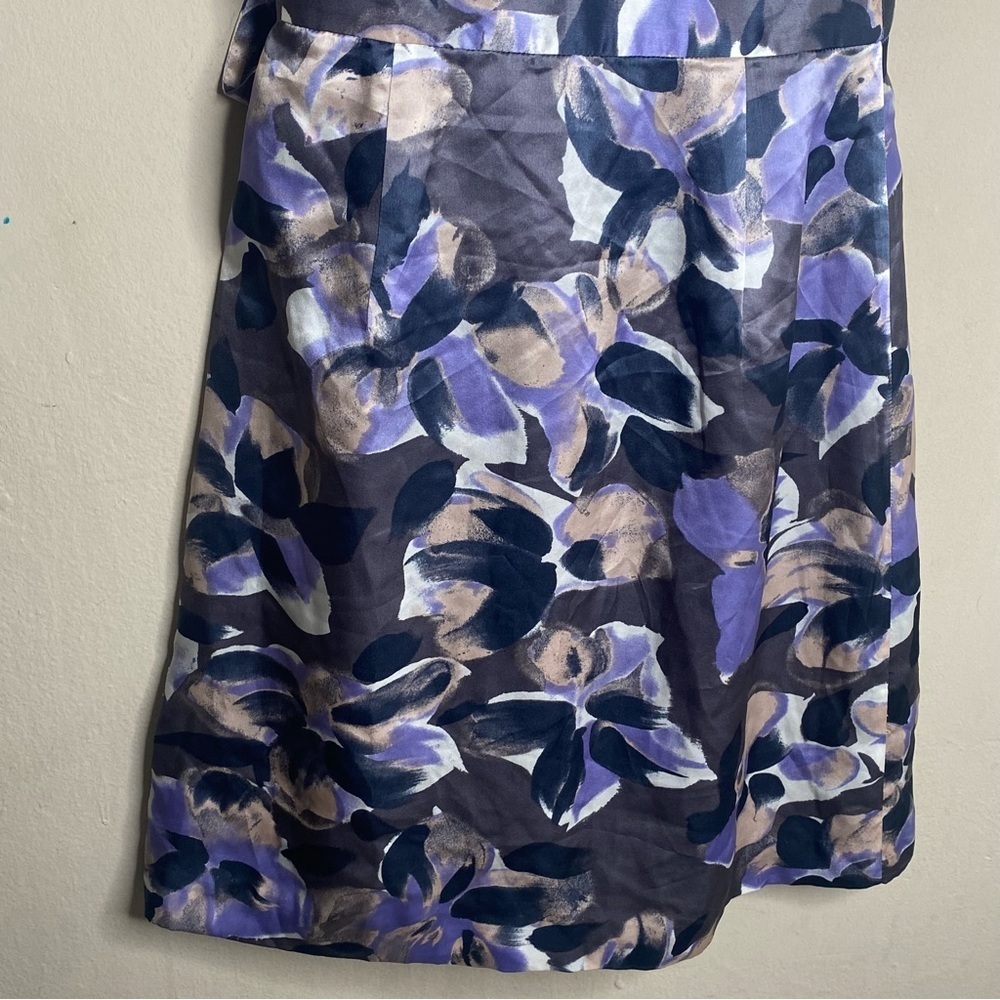 Banana Republic Short Sleeve Silk Dress Retro Pattern Size 0 Petite - Picture 16 of 16
